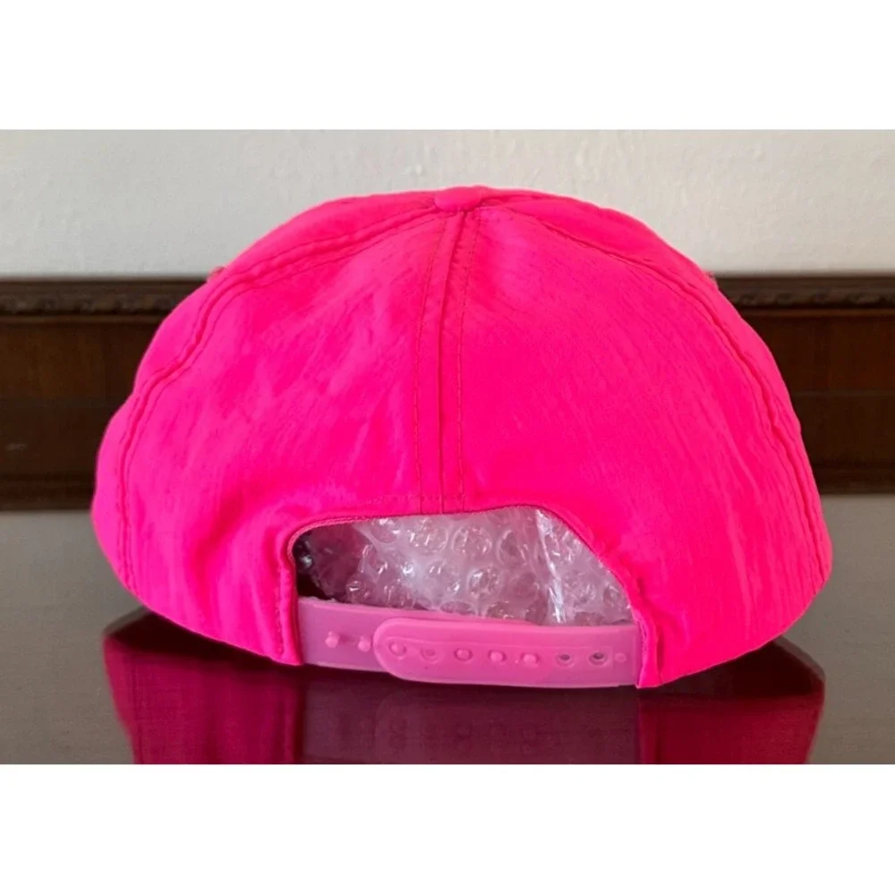 RARE Vintage 1990s Chiquita Junior Size Adult‎ Neon Pink Snapback Hat Cap MINT